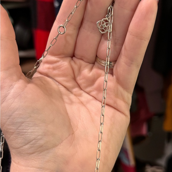 Kendra Scott Silver Geometric Necklace - Picture 2 of 2